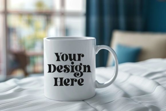 Download Coffee Mug Mockup Placed on a Bed Room - Coffee mug mockup Collection