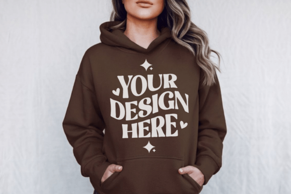 Download Gildan 18500 Hoodie Chocolate Mockup - Premium Bundle