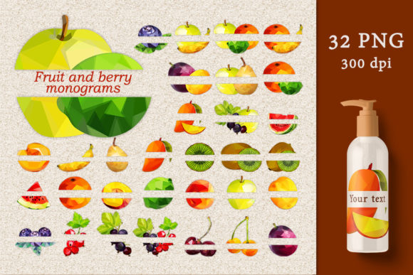 Download Fruit and Berry Blanks for Monograms - Blanks Collection